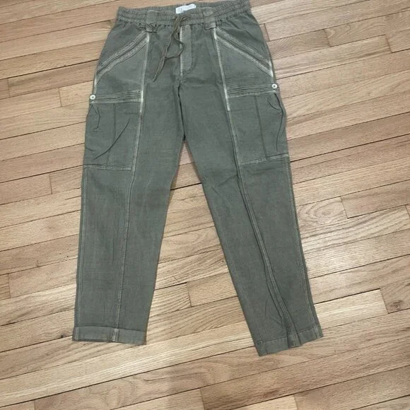 041 Anthropologie Cropped Cargo PantsNWOT Size 25